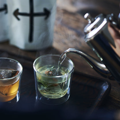 備長炭で炙った炒り餅を合わせた玄米茶 / 上ル入ル 京玄米茶 ティーバッグ6袋