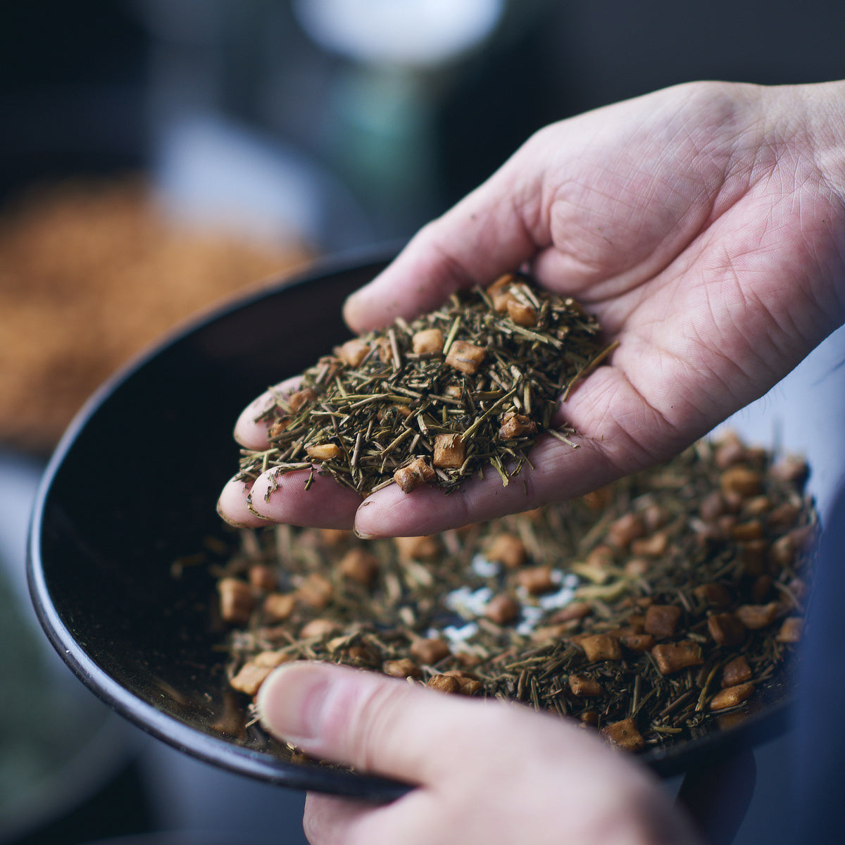 備長炭で炙った炒り餅を合わせた玄米茶 / 上ル入ル 京玄米茶 ティーバッグ6袋