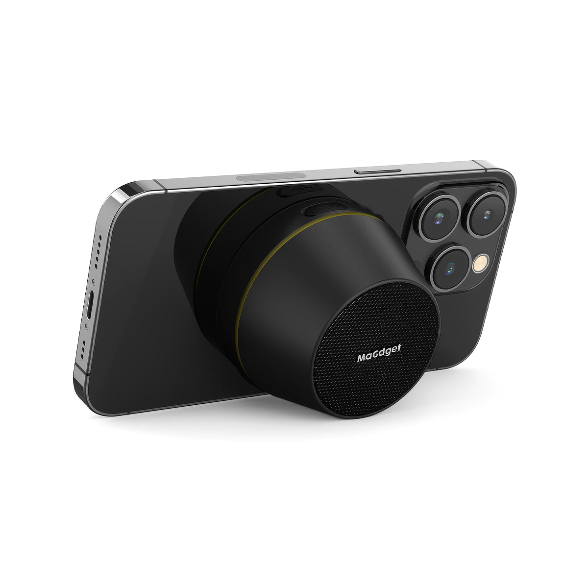 スマホスタンドになるMagSafe対応Bluetoothスピーカー｜MaGdget（マジェット）スピーカー