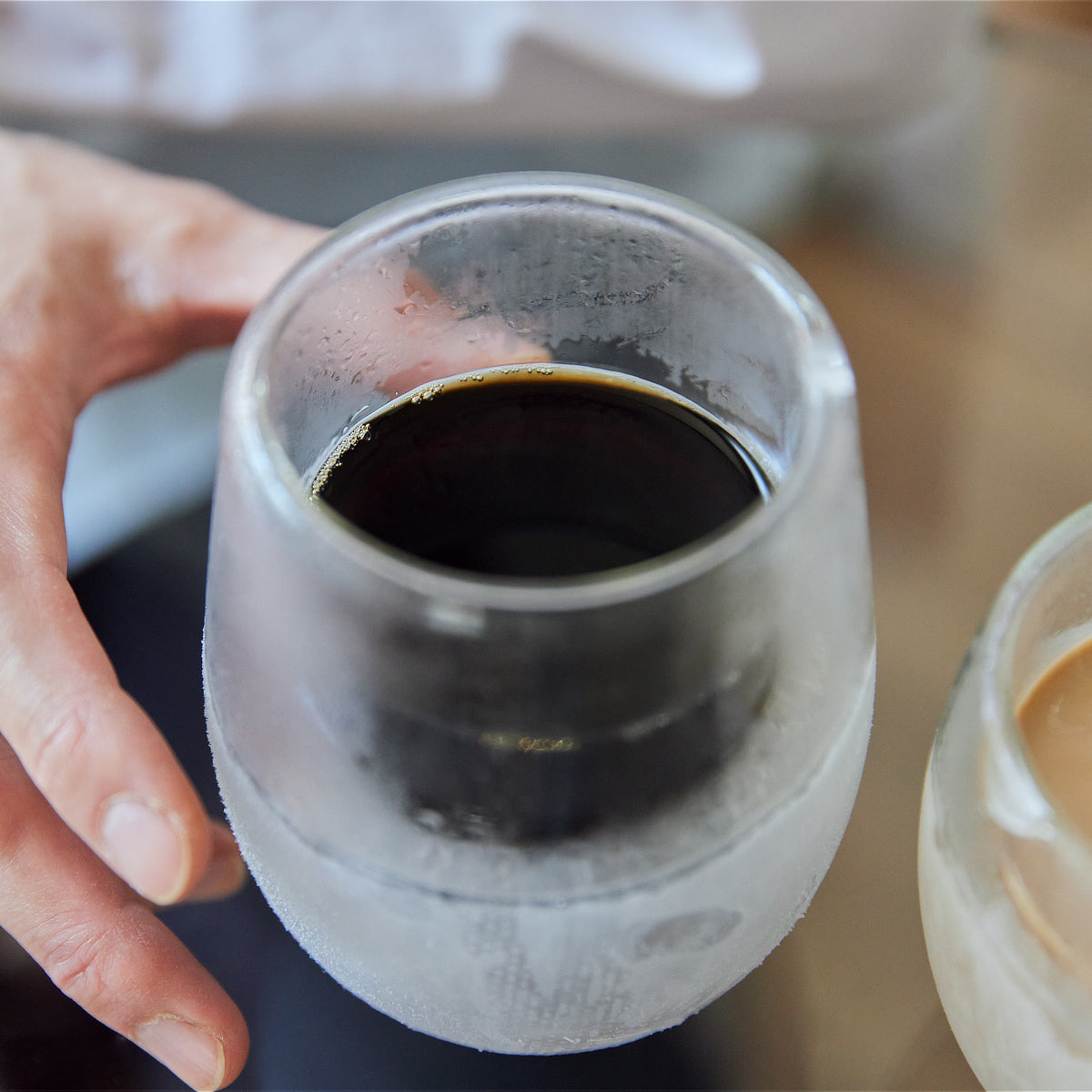 《凍るグラス》氷いらずで冷たさをキープする「アイスクイックグラス」｜Espresso Tokyo×豆善