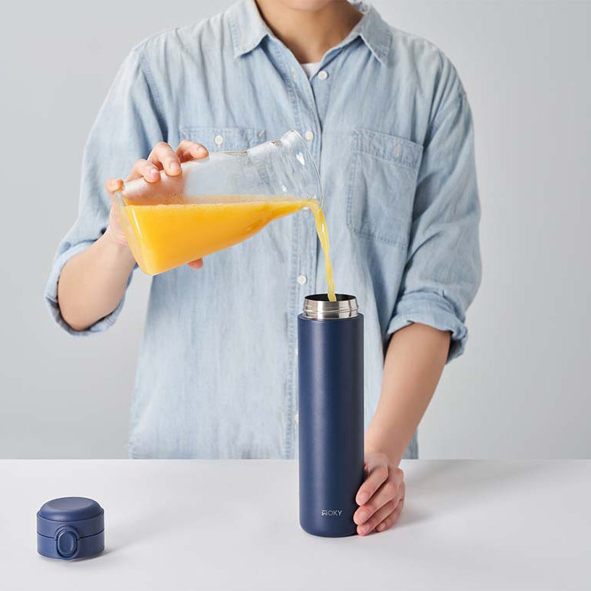 内側セラミックコーティングのワンプッシュボトル / WOKY 600ml