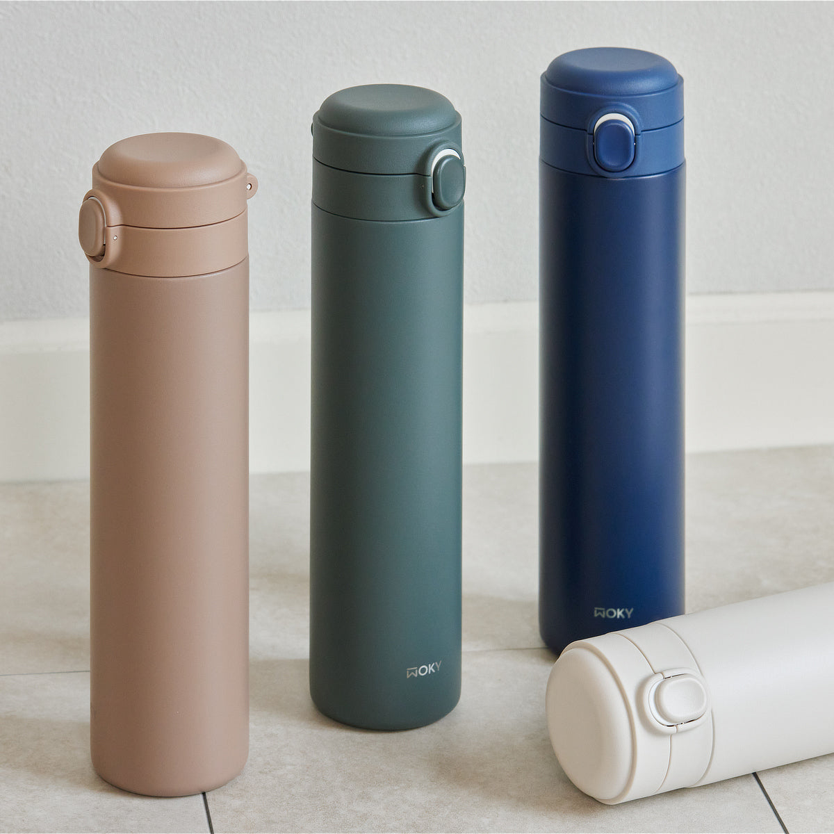 内側セラミックコーティングのワンプッシュボトル / WOKY 600ml